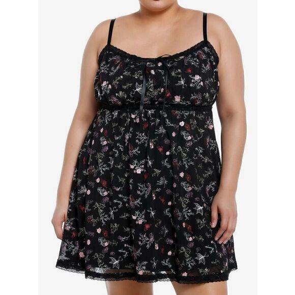 Sweet Society Flower Embroidery Cami Dress Plus Size 1 - Picture 1 of 9